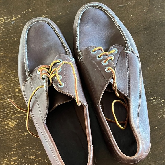 L.L. Bean Rich Brown Leather Boat Shoes - Picture 8 of 8